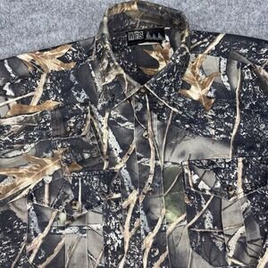 WFS Element Gear Shirt Men's Large Burly Camo Hunting Button Down Long Sleeve